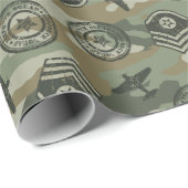 Papier Cadeau Badges militaires (Coin rond)