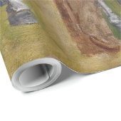 Papier Cadeau Badlands, Cowboy Horse Old West Thomas Eakins (Coin rond)