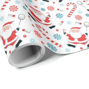 Papier cadeau Badminton Holiday