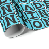 Papier Cadeau Badminton, Racquet Sport (Coin rond)