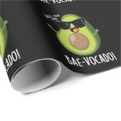 Papier Cadeau Bae-vocado Drôle Avocado Pun Dark BG (Coin rond)