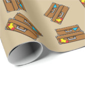 Papier Cadeau Bagages de dessin (Coin rond)