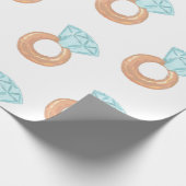 Papier Cadeau Bague Fête des mariées diamant (Coin)