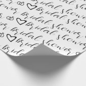 Papier Cadeau Bagues de coeurs romantiques motif noir Shower de (Coin)