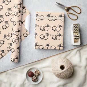 Papier Cadeau Bagues de mariage luxueuses Cadeaux de fiançailles