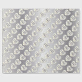 Papier Cadeau Bagues élégantes Mariages en argent (Plat)