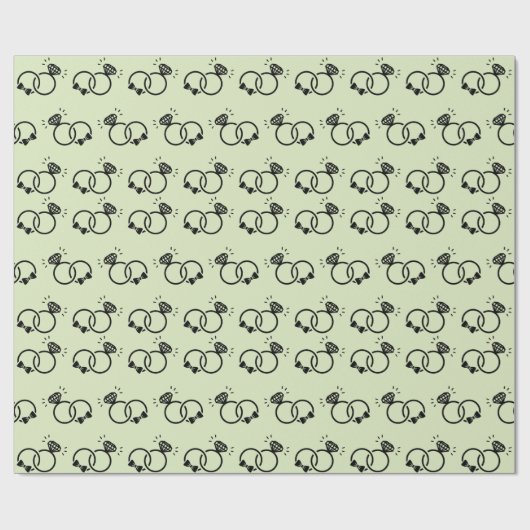 Papier Cadeau Bagues mariages pour cadeaux Fiançailles Pastel sa (Plat)