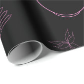 Papier Cadeau Baguette à lèvres, peigne et boîte à poudre, brous (Coin rond)