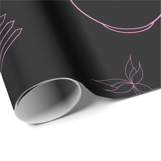 Papier Cadeau Baguette à lèvres, peigne et boîte à poudre, brous (Coin rond)