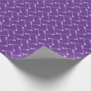 Papier Cadeau Baguettes blanches de crosse pourpre