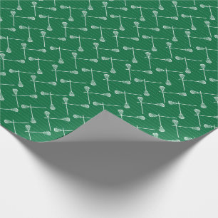 Papier Cadeau Baguettes blanches de crosse verte