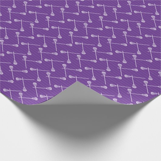 Papier Cadeau Baguettes blanches de crosse violet à motif (Coin)