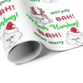 Papier Cadeau Bah Humbug Cats (Coin rond)