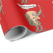 Papier Cadeau Bah Humbug Old Man (Coin rond)
