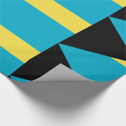 Papier Cadeau Bahamas bleu jaune (Coin)