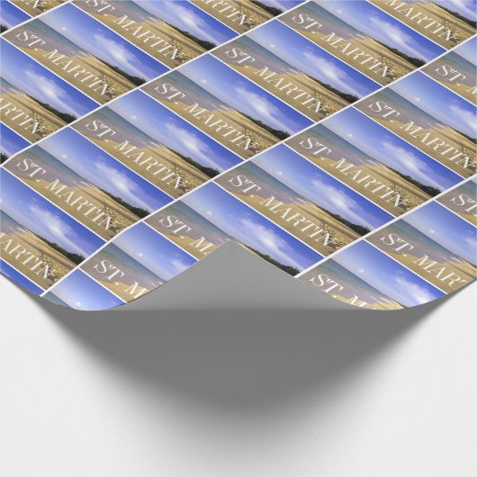 Papier Cadeau Baie Longue Long Bay Beach, St. Martin (Coin)