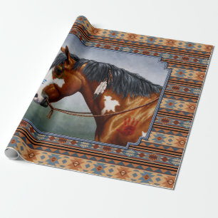 Papier Cadeau Baie Pinto War Horse Design Sud-Ouest