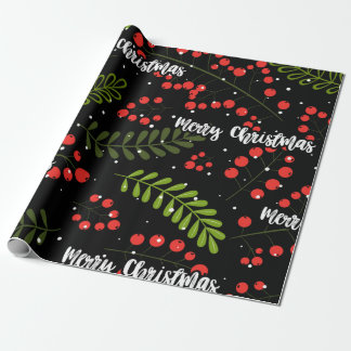 Papier Cadeau Baies de houx