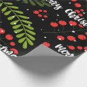 Papier Cadeau Baies de houx (Coin)