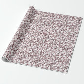 Papier Cadeau Baies, rouge bordeaux. (Déroulé)