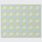 Papier Cadeau Baignoire en caoutchouc jaune mignon (Plat)