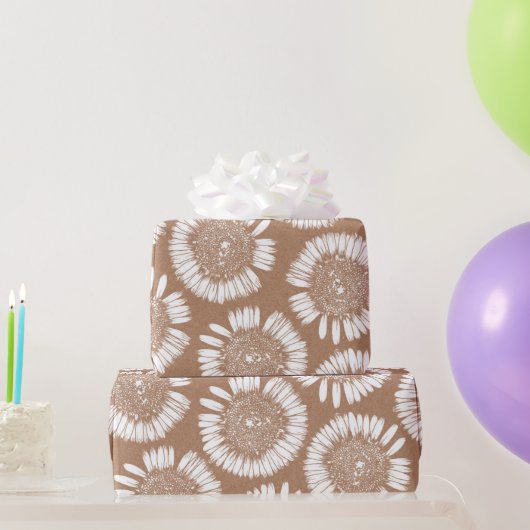 Papier Cadeau Baise blanche en encre (Cadeaux de fête)