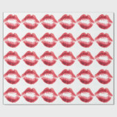 Papier Cadeau Baiser à lèvres (Plat)