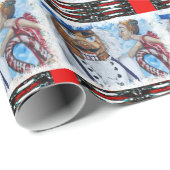 Papier Cadeau Baiser de casse-noix modelé par rouge (Coin rond)