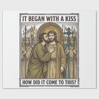 Papier Cadeau Baiser de trahison biblique vintage