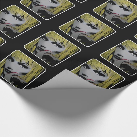 Papier Cadeau "Baiser dur !" sur le papier d'emballage brillant (Coin)