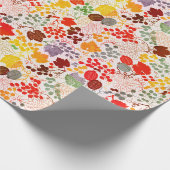 Papier Cadeau Baiser Français Raisin Baies Fleurs Mariage (Coin)