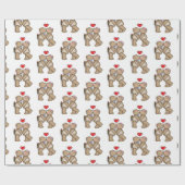 Papier Cadeau Baiser les Nounours (Plat)