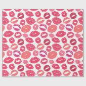 Papier Cadeau Baiser Lips Love Wrapper Papier (Plat)