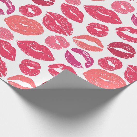 Papier Cadeau Baiser Lips Love Wrapper Papier (Coin)