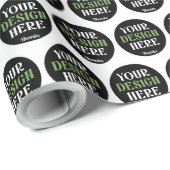 Papier Cadeau baiser personnalisé, unique, élégant et minimalist (Coin rond)