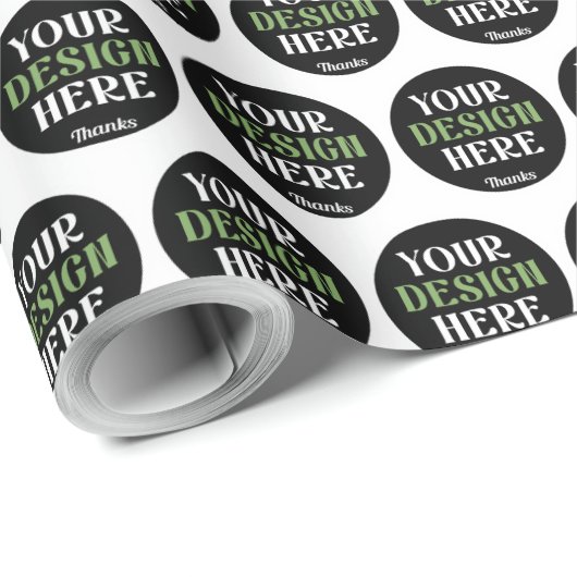 Papier Cadeau baiser personnalisé, unique, élégant et minimalist (Coin rond)