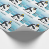 Papier Cadeau Baisers d'amour de pingouin (Coin)
