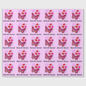Papier Cadeau Baisers de papillon (Plat)