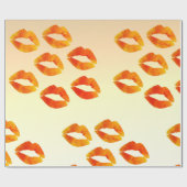 Papier Cadeau Baisers, Papier d'enveloppement des lèvres, 30 po  (Plat)