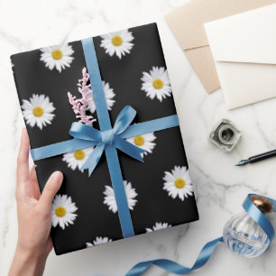 Papier Cadeau Baisson blanc sur noir