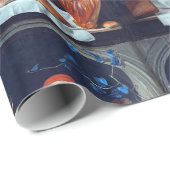 PAPIER CADEAU BAKER À FOUR ANTIQUE, BOUTIQUE DE PAIN DE BAKERY (Coin rond)