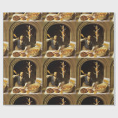 PAPIER CADEAU BAKER À FOUR ANTIQUE, BOUTIQUE DE PAIN DE BAKERY (Plat)