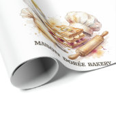 Papier Cadeau Bakery Store Pastry Chef Dessert Sweets Cake Baker (Coin rond)