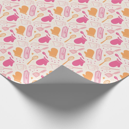 Papier Cadeau Baking Happiness Wrapper Papier (Coin)