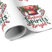 Papier Cadeau Baking Spirits Bright Funky Baking Chef Baker (Coin rond)