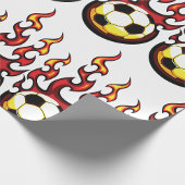 Papier Cadeau Bal De Football En Feu
