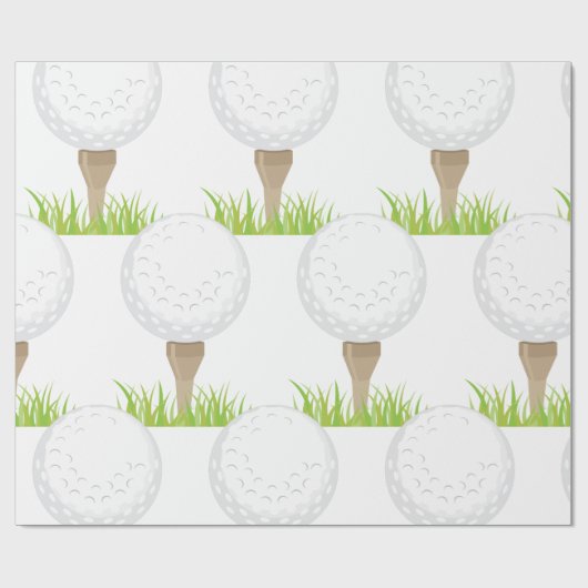 Papier Cadeau Bal de golf (Plat)