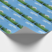 Papier Cadeau Bal de golf 50e anniversaire (Coin)