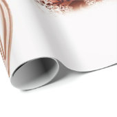 Papier Cadeau Bal de Noël rouge élégant, Snowfleurons vacances (Coin rond)