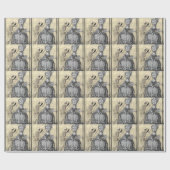 Papier Cadeau Bal Masquerade Halloween (Plat)